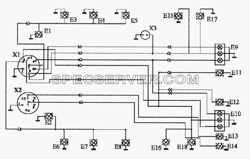 Схема электрическая принципиальная для НефАЗа-8560 (список запасных частей)