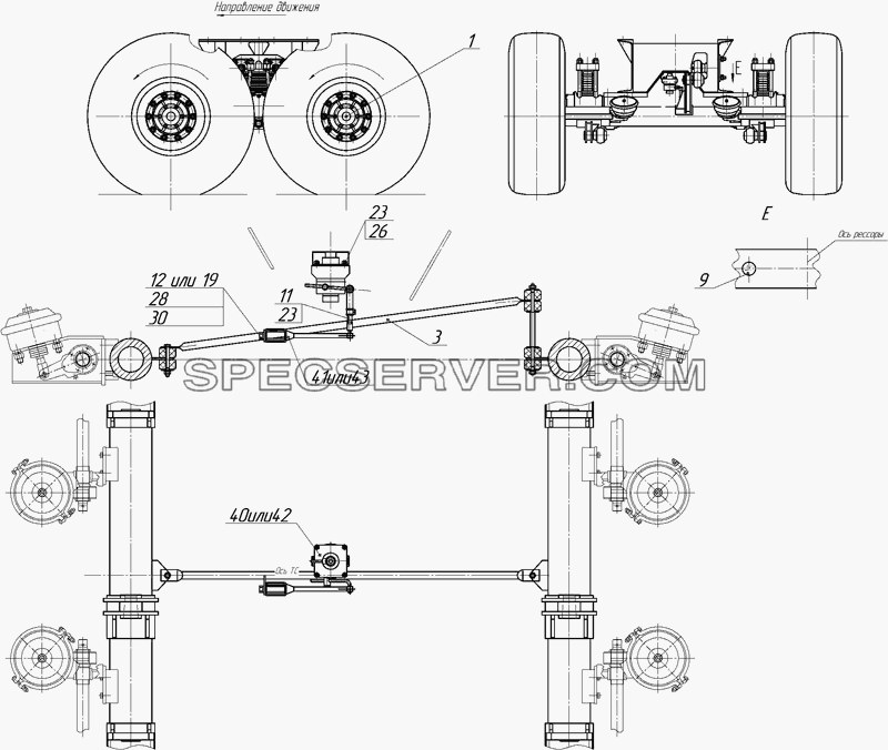 9334-08-0001120-05 Тележка подкатная для НефАЗа-9334-20-10 (список запасных частей)