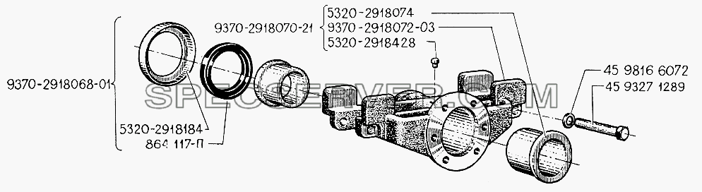 Башмак рессоры для НефАЗа-937006/07-01 (список запасных частей)