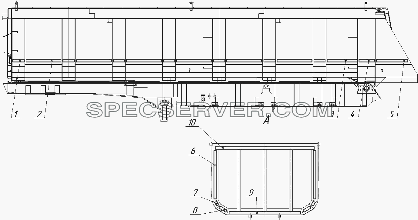 9509-3738010-30 Установка светоотражающей маркировки для НефАЗа-9509-30 (31) (список запасных частей)