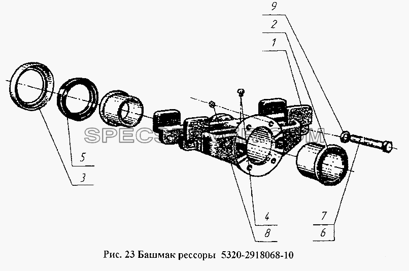 Башмак рессоры 5320-2918068-10 для НефАЗа-96741 (список запасных частей)