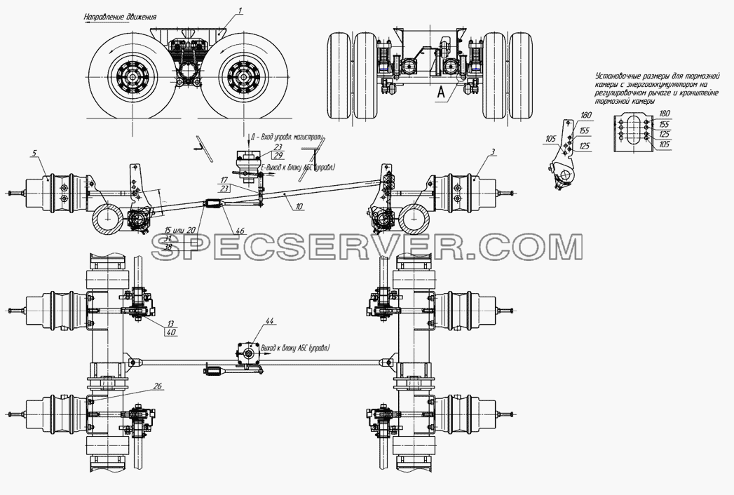 96742-0001110-15 Тележка подкатная для НефАЗа-96742 (список запасных частей)