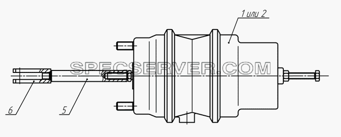 96741-3519100-20 Тормозная камера с энергоаккумулятором для НефАЗа-96742 (список запасных частей)