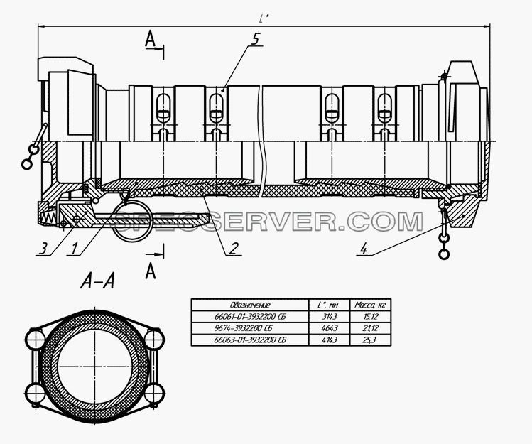 66061-01-3932200 Рукав для НефАЗа-96742 (список запасных частей)