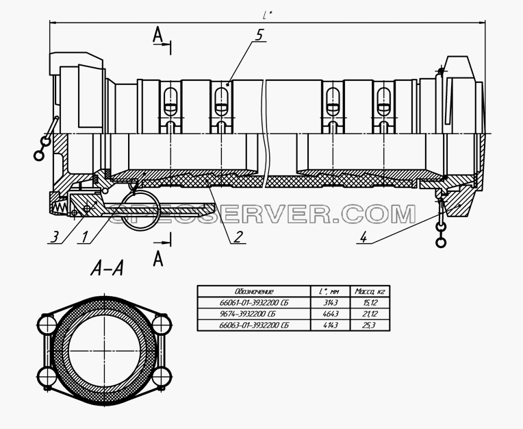 9674-3932200 Рукав (с быстроразъемными соединениями) для НефАЗа-9693-10 (список запасных частей)