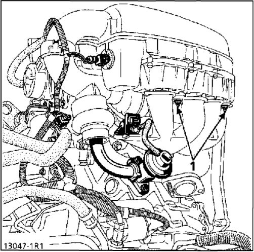 5. Впускной и выпускной коллекторы - двигатель F8Q Renault Kangoo 1997-2007