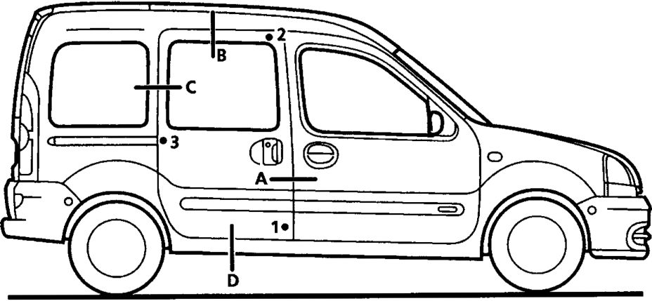 11. Регулировка сдвижной двери Renault Kangoo 1997-2007