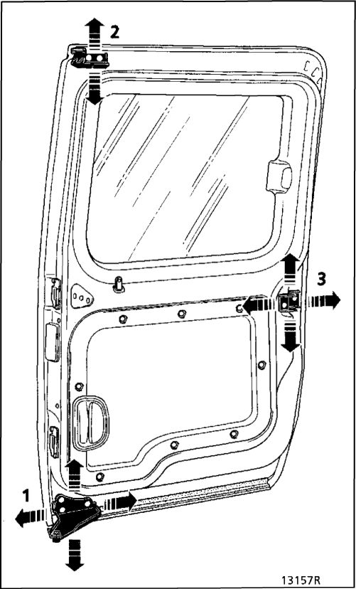11. Регулировка сдвижной двери Renault Kangoo 1997-2007
