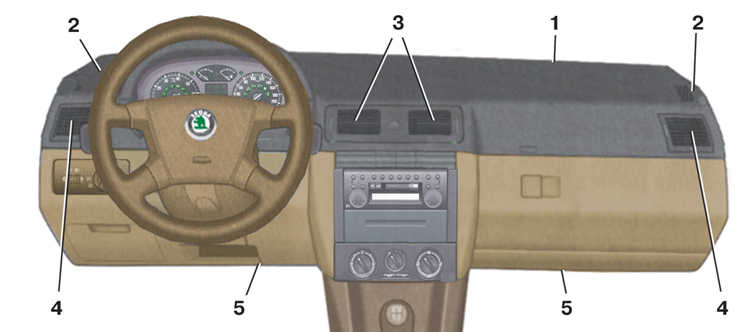 1.33 Вентиляция и отопление салона Skoda Fabia 2000-2007 года