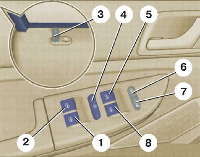 1.36 Стеклоподъемники с электроприводом Skoda Fabia 2000-2007 года