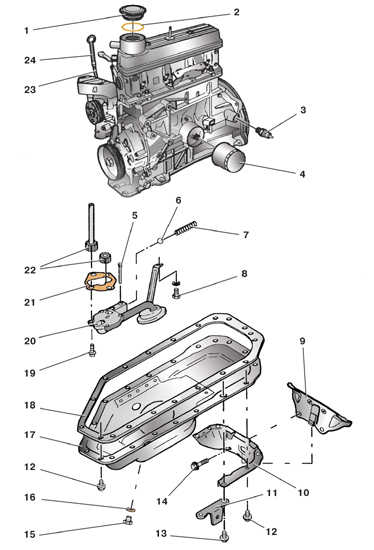 3.0 Система смазки Skoda Fabia 2000-2007 года