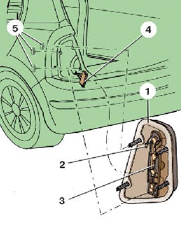 10.9 Снятие и установка заднего фонаря Skoda Fabia 2000-2007 года