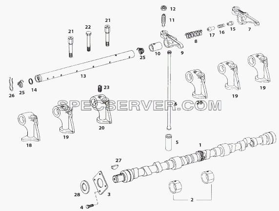 ENGINE TIMING (CAMSHAFT & COMPONENTS) для LP/LPT 613 LHD (список запасных частей)