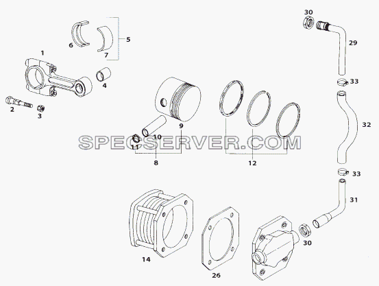 AIR COMPRESSOR 94 DIA для LP/LPT 613 LHD (список запасных частей)