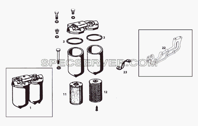 FUEL FILTER для LP/LPT 613 LHD (список запасных частей)
