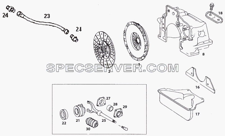 CLUTCH 310 MM DIA для LP/LPT 613 LHD (список запасных частей)