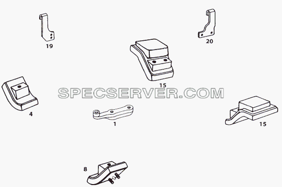 ENGINE SUSPENSION для LP/LPT 613 LHD (список запасных частей)