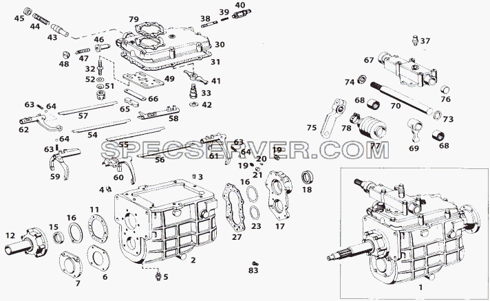 GEAR BOX HOUSING для LP/LPT 613 LHD (список запасных частей)