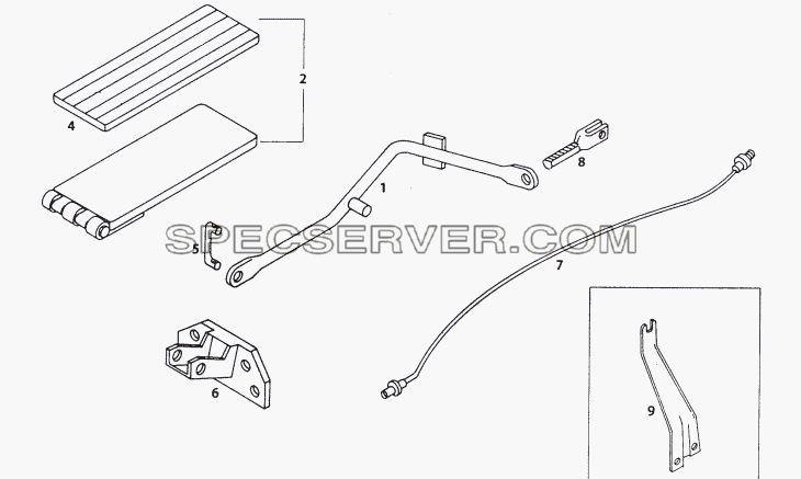 ACCELERATOR CONTROL для LP/LPT 613 LHD (список запасных частей)