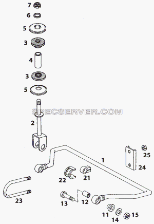 FRONT ANTI-ROLL BAR (LP 613) для LP/LPT 613 LHD (список запасных частей)