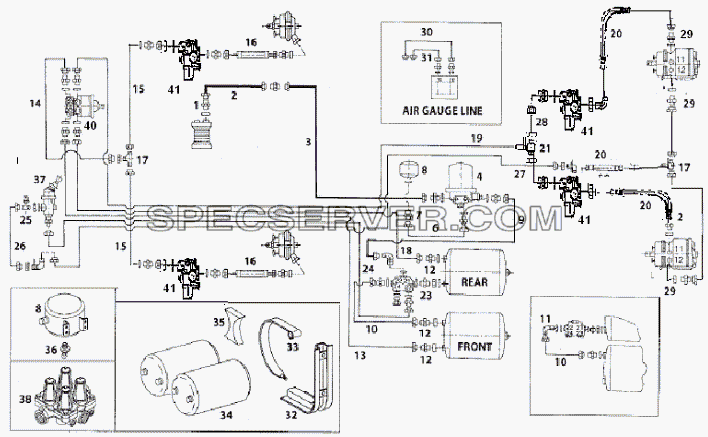 AIR LINES для LP/LPT 613 LHD (список запасных частей)