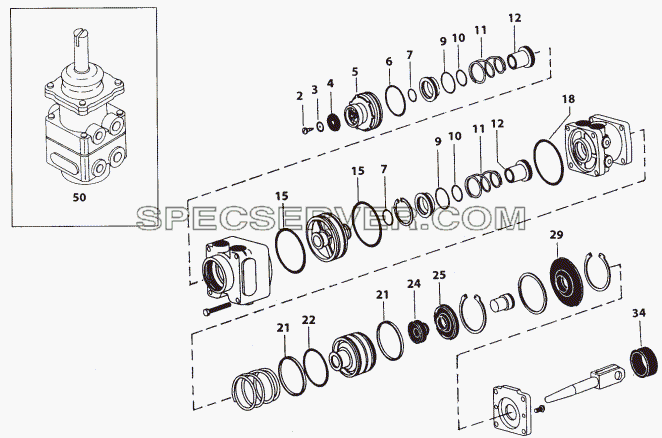 DUAL BRAKE VALVE для LP/LPT 613 LHD (список запасных частей)
