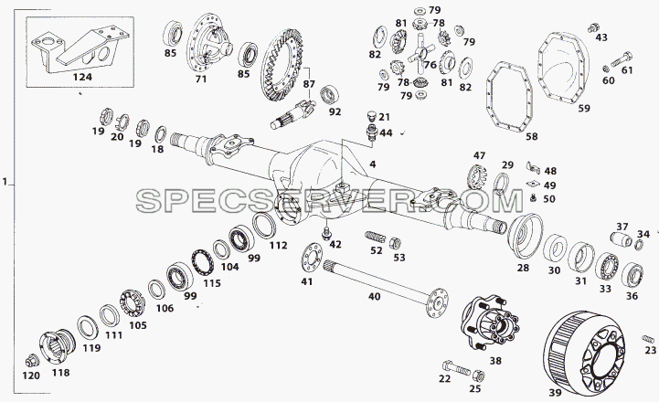 REAR AXLE для LP/LPT 613 LHD (список запасных частей)