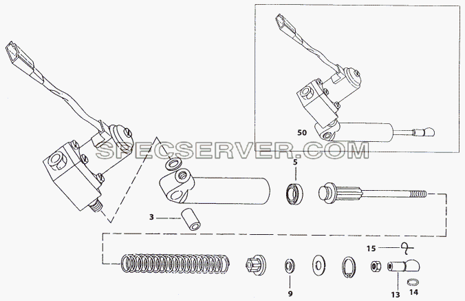 AIR CYLINDER WITH MAGNETIC VALVE для LP/LPT 613 LHD (список запасных частей)