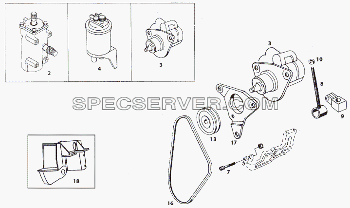 POWER STEERING COMPONENTS для LP/LPT 613 LHD (список запасных частей)