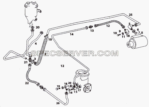 POWER STEERING PIPELINES для LP/LPT 613 LHD (список запасных частей)