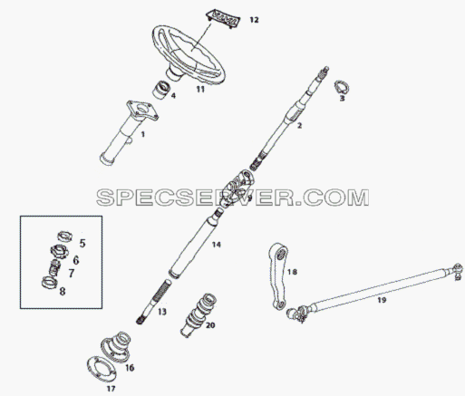 STEERING LINKAGE для LP/LPT 613 LHD (список запасных частей)