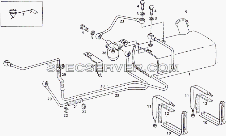 FUEL SYSTEM для LP/LPT 613 LHD (список запасных частей)