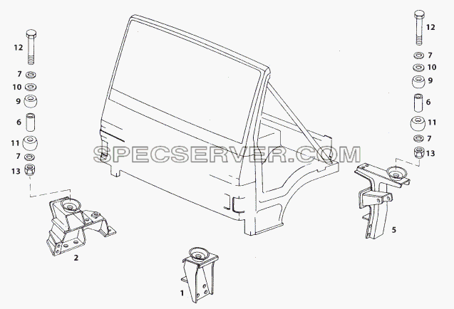 COWL MOUNTING для LP/LPT 613 LHD (список запасных частей)