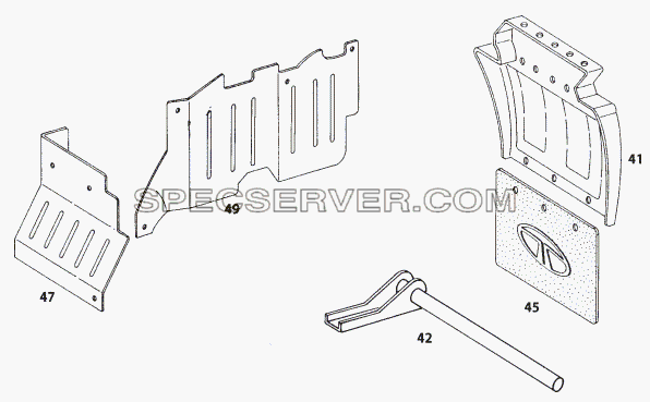 MUDGUARD AND MUDFLAP для LP/LPT 613 LHD (список запасных частей)