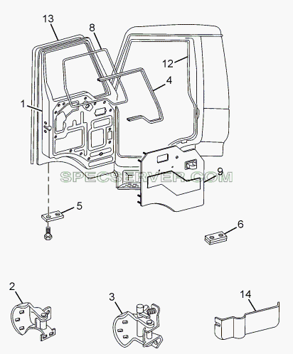 DOOR (LPT 613) для LPT 613/34 WB Euro III (список запасных частей)