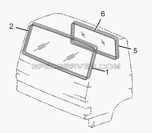 WINDSHIELD GLASS для LPT 613/34 WB Euro III (список запасных частей)