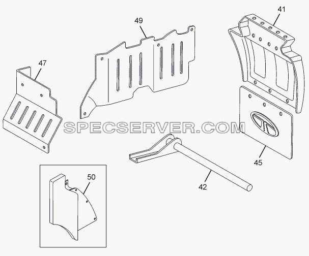MUDGUARD AND MUDFLAP для LPT 613/34 WB Euro III (список запасных частей)