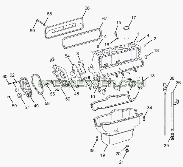CYLINDER BLOCK для LPT 613/34 WB Euro III (список запасных частей)