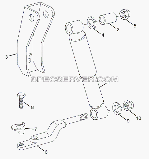 FRONT SHOCK ABSORBER для LPT 613/34 WB Euro III (список запасных частей)