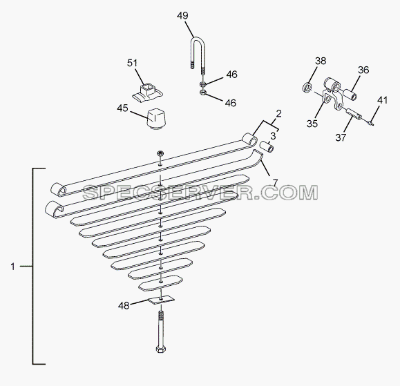 FRONT SPRING для LPT 613/34 WB Euro III (список запасных частей)