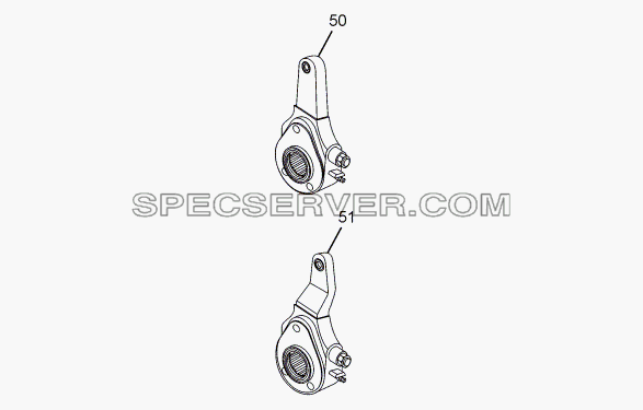 FRONT AND REAR SLACK ADJUSTER для LPT 613/34 WB Euro III (список запасных частей)