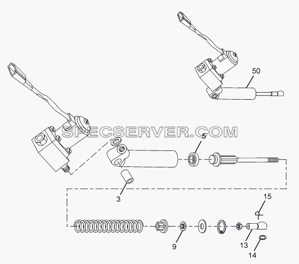 AIR CYLINDER WITH MAGNETIC VALVE для LPT 613/34 WB Euro III (список запасных частей)
