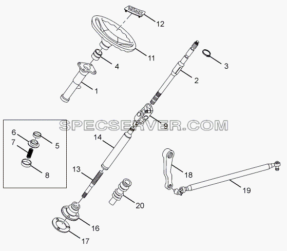 STEERING LINKAGE для LPT 613/34 WB Euro III (список запасных частей)