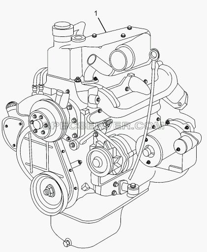 ENGINE CHASSIS TYPE 357171, 357172, 357173 для SFC 407 LHD Euro II (список запасных частей)