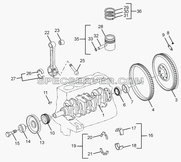 MOVING PARTS для SFC 407 LHD Euro II (список запасных частей)