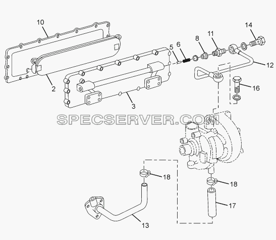 ENGINE LUBRICATION(OIL COOLER) для SFC 407 LHD Euro II (список запасных частей)