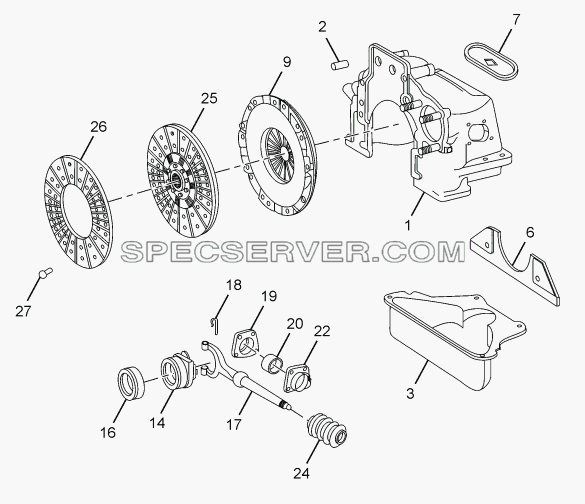 CLUTCH HOUSING для SFC 407 LHD Euro II (список запасных частей)