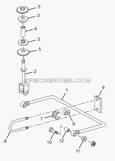 FRONT ANTIROLL BAR для SFC 407 LHD Euro II (список запасных частей)