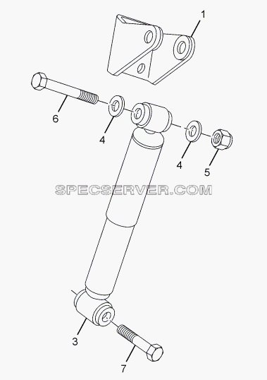 REAR SHOCK ABSORBER для SFC 407 LHD Euro II (список запасных частей)
