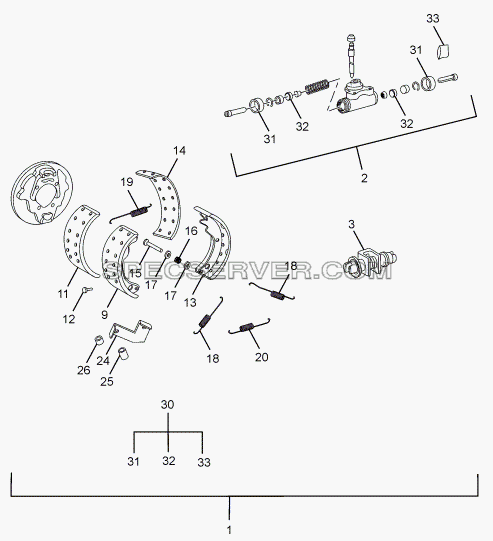 FRONT WHEEL BRAKES для SFC 407 LHD Euro II (список запасных частей)